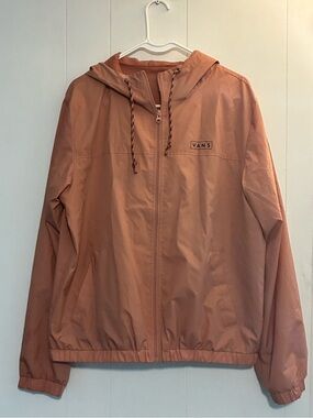 Vans Rose Tan Lightweight Hooded Windbreaker Jacket
